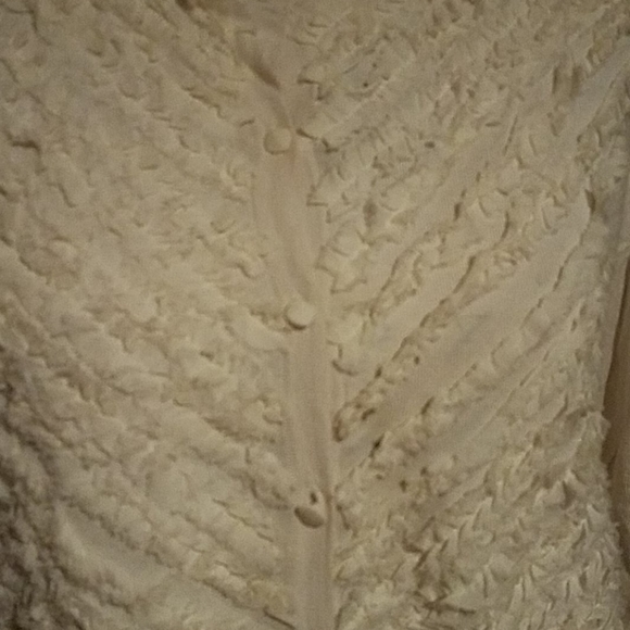 NWT Talbot's Woman X Button Up Cream Sweater - Picture 2 of 5